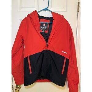 Quiksilver Black Gortex - Red/Black Hooded Ski Jacket size M